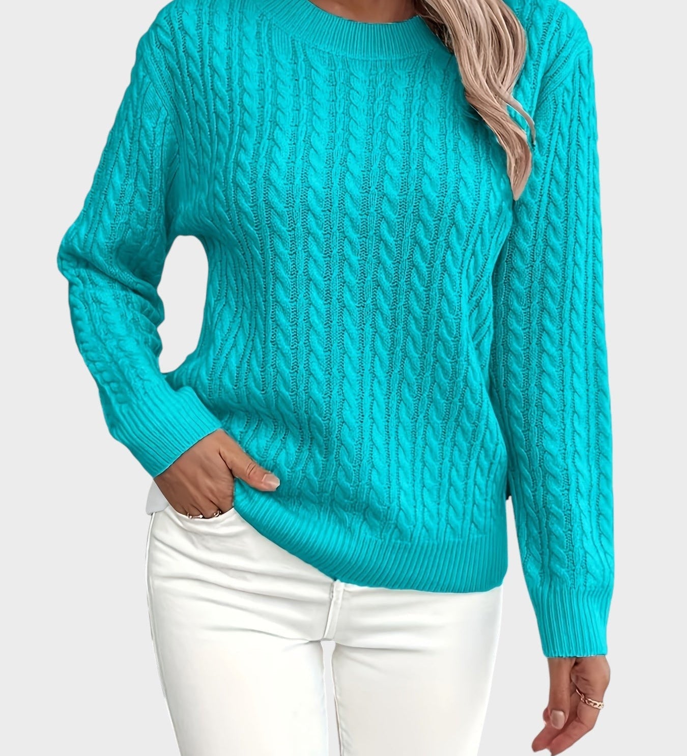 Jana™ ｜Dámsky pletený sveter s vrkočovým vzorom