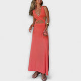 Ella ™ ｜Eleanor Tie-Dye Výrez Stretch šaty