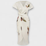 Kornélia™ ｜Satinové zavinovacie šaty