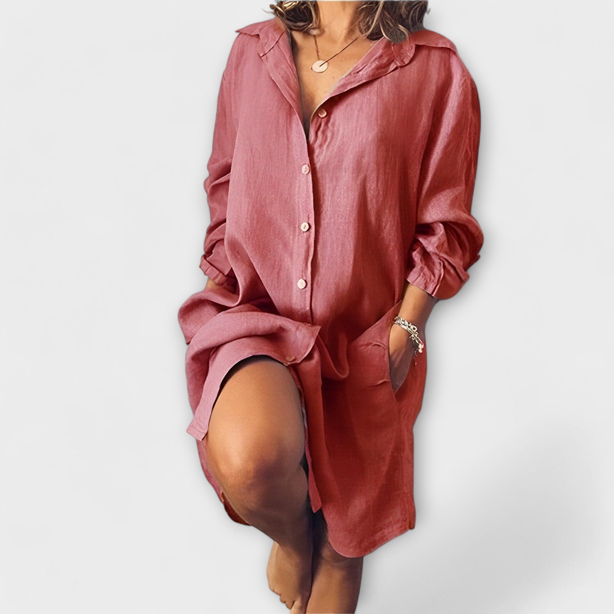 Krista™ ｜Pohodlná ľanová blúzka na bežné nosenie