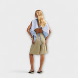 Leona ™ ｜ Bezramenný pruhovaný top