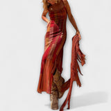 Poplatok ™ ｜ Jedinečné midi šaty s cowl-výstrihom