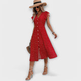 Žofia™ ｜Štýlové midi šaty s bodkami