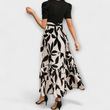 Luna  ™ ｜ Letné šaty s kvetinovým vzorom a okrúhlym výstrihom