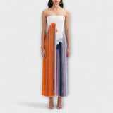 Leto ™ ｜Štýlové šaty s farebným blokovaním a trendy strapcami