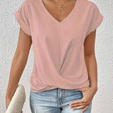 Eloise ™ ｜Top s V-výstrihom a detailom gombíka