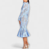 Freya ™ ｜ Elegantné midi šaty z kvetinovej čipky