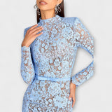 Freya ™ ｜ Elegantné midi šaty z kvetinovej čipky