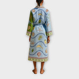 Jule ™ ｜ Tlačené Twill Midi Košeľové Šaty s Opaskom