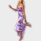 Pia  ™ ｜Maxi šaty s jednostranným riasením