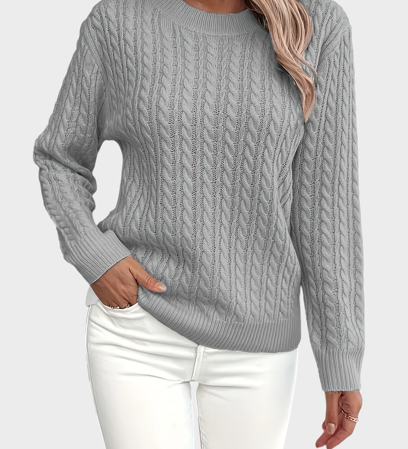 Jana™ ｜Dámsky pletený sveter s vrkočovým vzorom