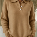 Olivia - Mäkký pletený polo sveter