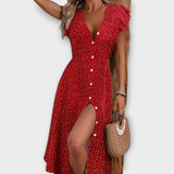 Žofia™ ｜Štýlové midi šaty s bodkami