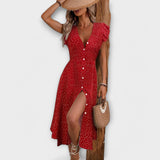 Žofia™ ｜Štýlové midi šaty s bodkami