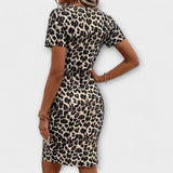 Gizela™ ｜Štýlové šaty s leopardím vzorom