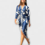 Cleo ™ ｜ Jedinečné dolman midi šaty s brazílskym potlačou