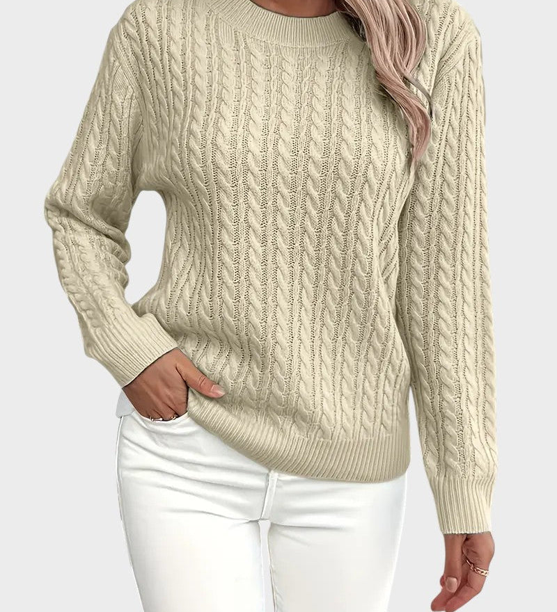 Jana™ ｜Dámsky pletený sveter s vrkočovým vzorom