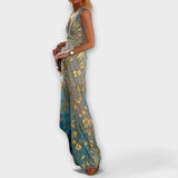 Augustína ™ ｜Plyšové šaty s V-výstrihom a detailmi z paillettes