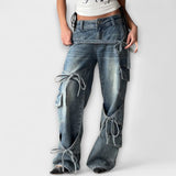 Paloma ™ ｜ Utility Denim Jeans s detailom uzla