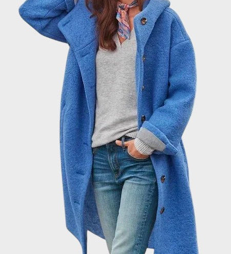 Alena™ ｜Bunda s gombíkmi a kapucňou