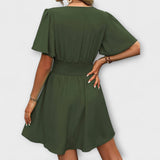 Winslet ™ ｜ Šaty s naťahovaným pásom a V-výstrihom