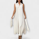 Mira ™ ｜Pôsobivé, jednoradové midi šaty s viazaním