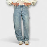 Fable ™ ｜Shine Denim Jeans v štýle Balloon Carpenter