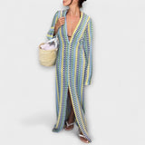 Elina  ™ ｜ Maxi šaty s V-výstrihom a dovolenkovou atmosférou