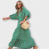 Aneta ™ ｜Elegantné geometrické maxi šaty