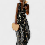 Augustína ™ ｜Plyšové šaty s V-výstrihom a detailmi z paillettes