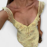 Evka ™ ｜Kryptografický kvetinový vzor maxi šaty