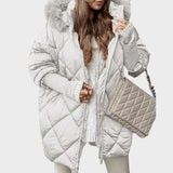 Denisa™ ｜Dámska midi parka s pletenými rukávmi