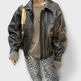 Lýdia ™ ｜Vintage džínsy s leopardím potlačou