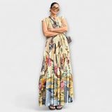 Evka ™ ｜Elegantné plisované šaty s dlhým rukávom