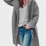 Alena™ ｜Bunda s gombíkmi a kapucňou