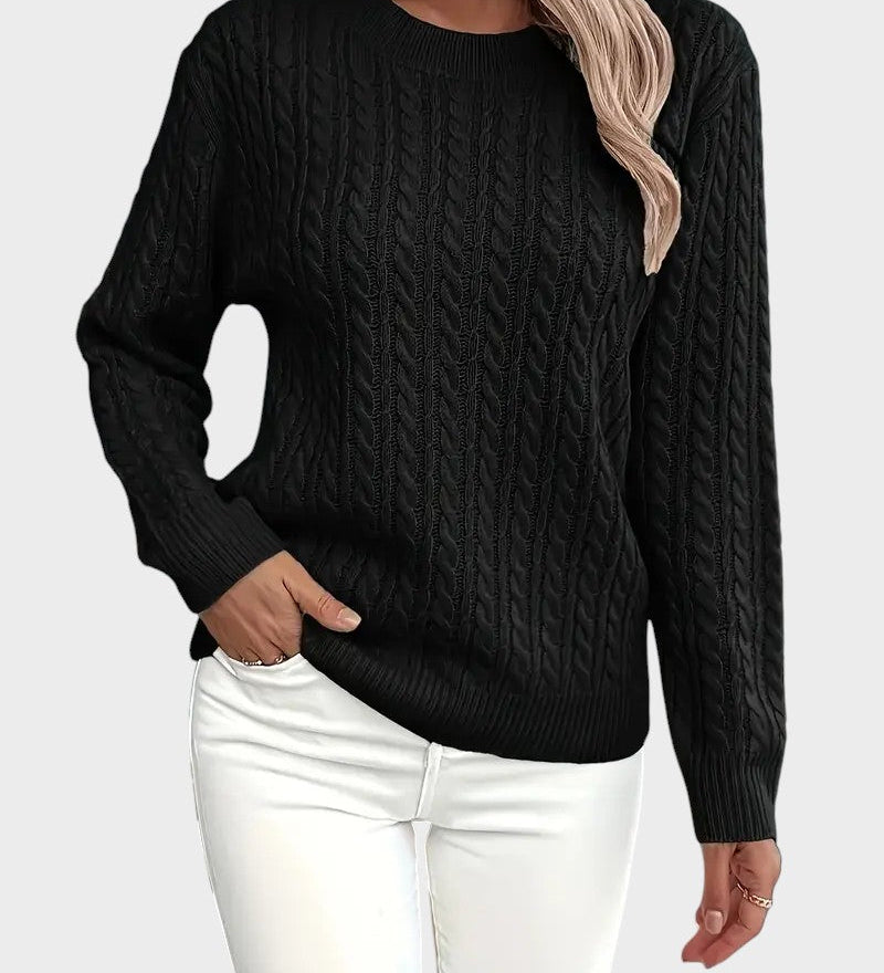 Jana™ ｜Dámsky pletený sveter s vrkočovým vzorom