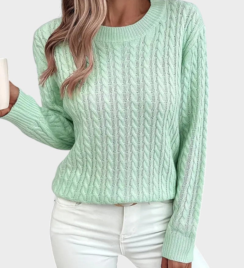 Jana™ ｜Dámsky pletený sveter s vrkočovým vzorom
