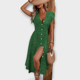 Žofia™ ｜Štýlové midi šaty s bodkami