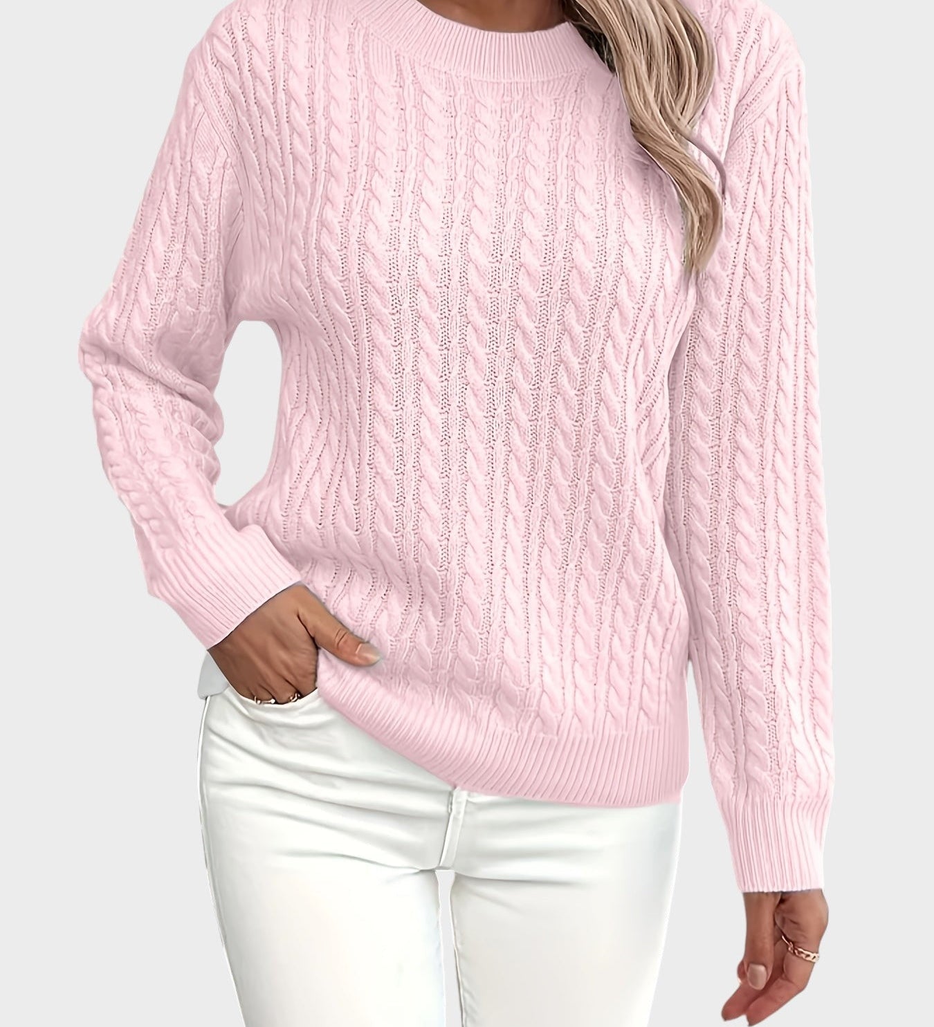 Jana™ ｜Dámsky pletený sveter s vrkočovým vzorom