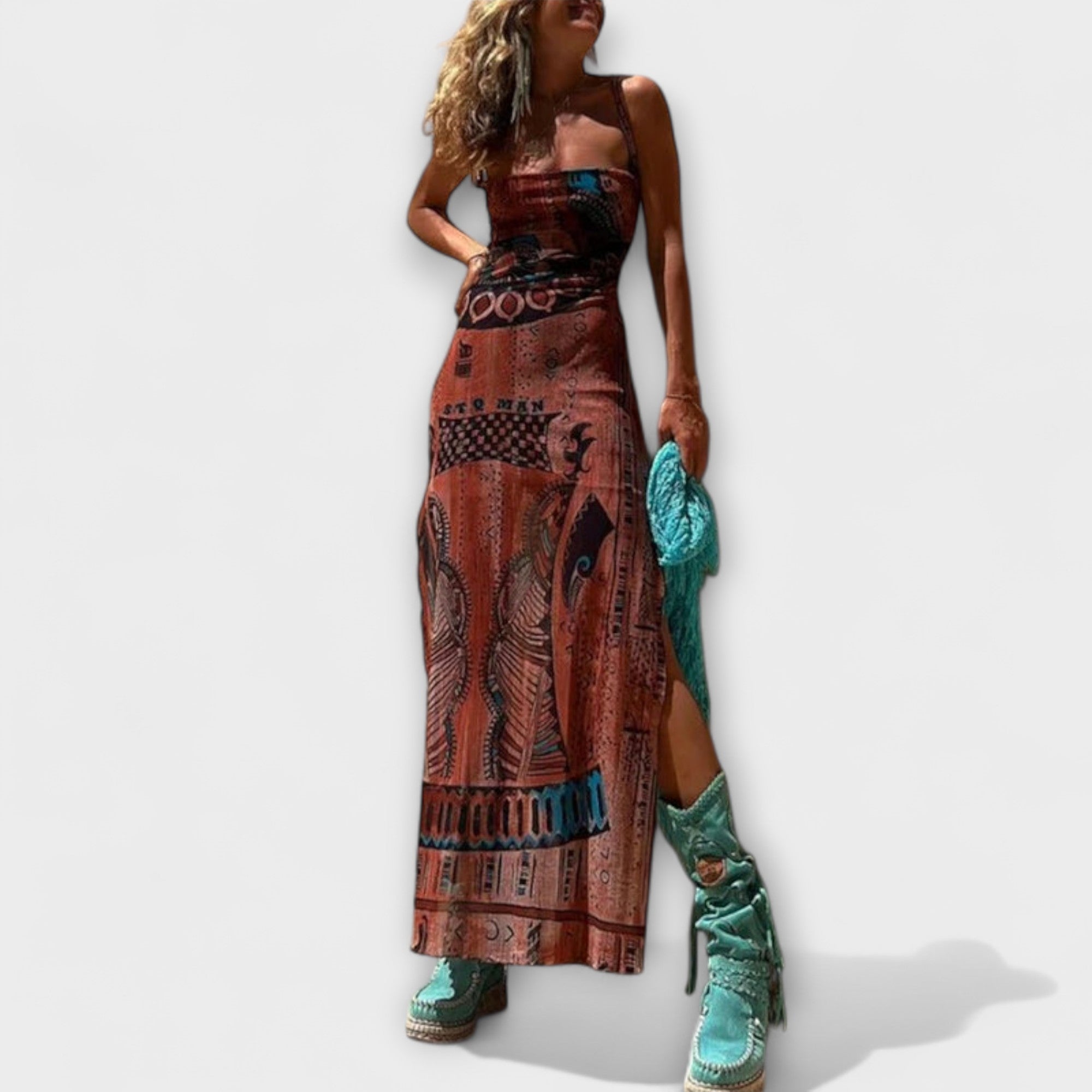 Poplatok ™ ｜ Jedinečné midi šaty s cowl-výstrihom