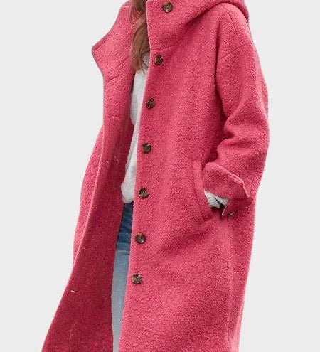 Alena™ ｜Bunda s gombíkmi a kapucňou