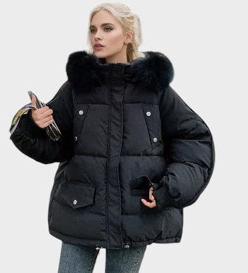 Božena ™ ｜ ŠTÝLOVÁ PREŠÍVANÁ BUNDA S KOŽUŠINOVÝM LEMOM