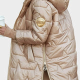 Denisa ™| Elegantný zimný kabát s kapucňou a podšívkou