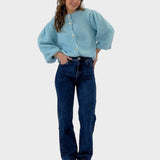 Júlia ™ ｜Džínsy so širokými nohavicami – Kráľovsky modrá