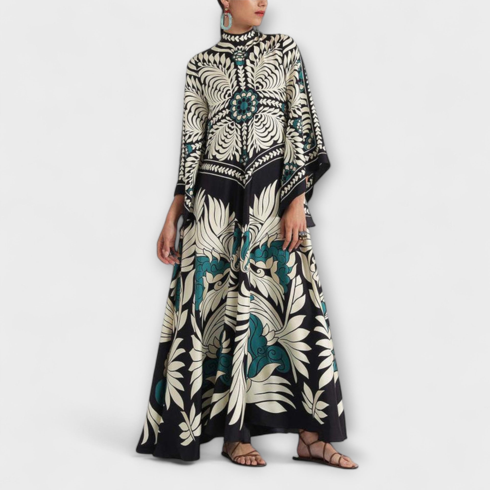 Giselle ™ ｜ Štýlové kvetinové vzorované voľné maxi šaty