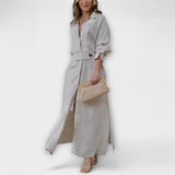 Jeanette  ™ ｜ Maxi šaty s V-výstrihom