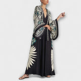 Giselle ™ ｜ Štýlové kvetinové vzorované voľné maxi šaty