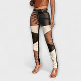 Calliope™ ｜ Rúrové nohavice s farebným blokovým vzorom