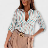 Antónia™ ｜Blúzka s klasickým golierom